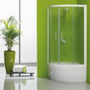 Душевая кабина четверть круга Kolpa San SQ Line Dixie TKP 90/CH профиль белый/стекло шиншилла 511490