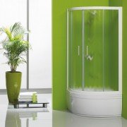 Душевая кабина четверть круга Kolpa San SQ Line Dixie TKP 90/CH профиль белый/стекло шиншилла 511490