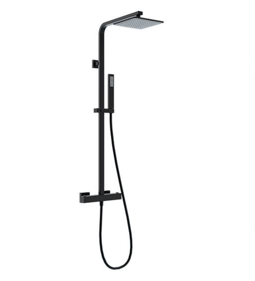 Душевая стойка Ponsi Italia R с термостатом черный матовый BN COL K QTRM 0011
