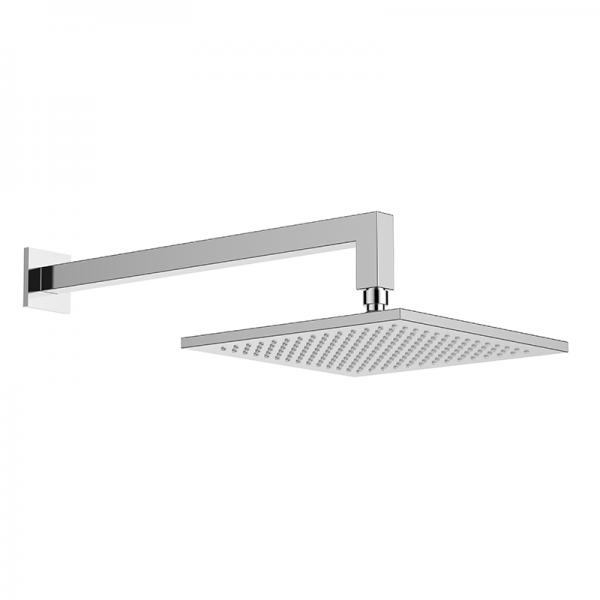 Верхний душ со стены GRB Hidromasaje Square Inox с усиленным кронштейном хром 05027013