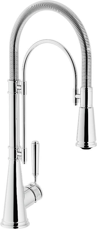 Змішувач для кухні Nobili Rubinetterie Charlie одноважільний з висувною лійкою хром CH75500CR