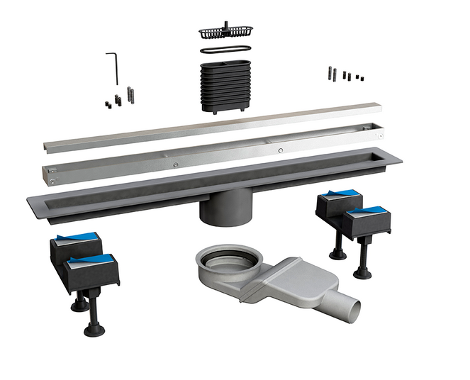 Жолоб водостічний Ponsi з двосторонньою решіткою 700 мм алюміній BP CAN A 0070