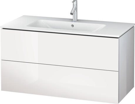 Тумба під раковину Duravit L-Cube підвісна 102х48,1 см ДСП білий глянцевий LC624202222