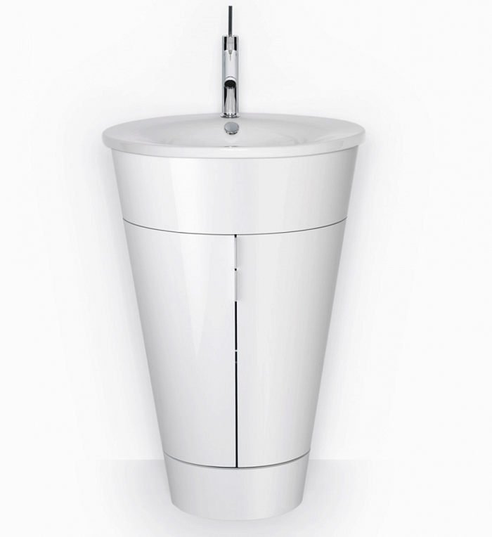 Тумба под раковину Duravit Starck 1 напольная Ø56 см белый глянцевый S1952008585