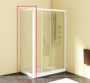 Стенка душевая Kolpa-San SQ Line TS 80/К 80х190 см профиль белый/прозрачное стекло 527630