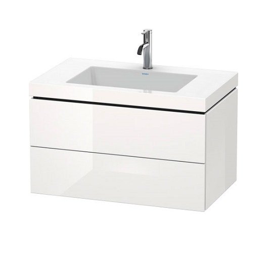 Тумба с раковиной Duravit L-Cube 80х48 см ДСП белый глянцевый LC6927O2222