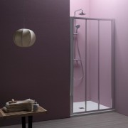 Душевая дверь Kolpa-San Luna TV3D/S 80/К 80х185 см профиль серебряный/прозрачное стекло 560050