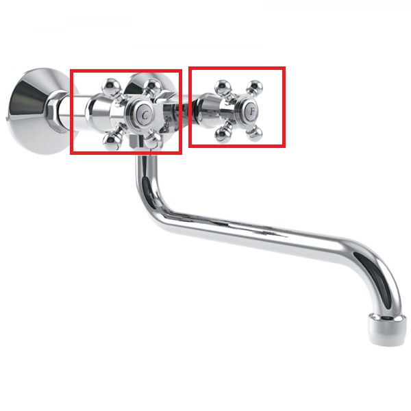 Ручка смесителя для ванной GRB Cocinas 1866 латунь хром 060092