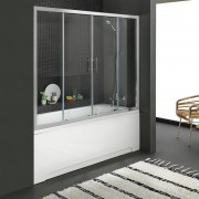 Душевая дверь Kolpa-San SQ Line TV4D/S 160/K 160х140 см профиль серебряный/прозрачное стекло 513070