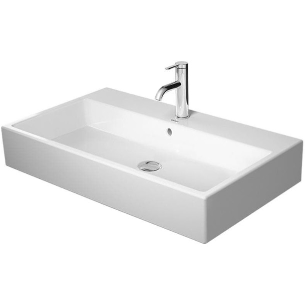 Раковина для ванной Duravit Vero Air подвесная/накладная 80х47 см керамика белый 2350800000