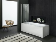 Шторка для ванни Kolpa San Sole TP 75/K L 75х140 см одноелементна профіль срібний скло прозоре 509000