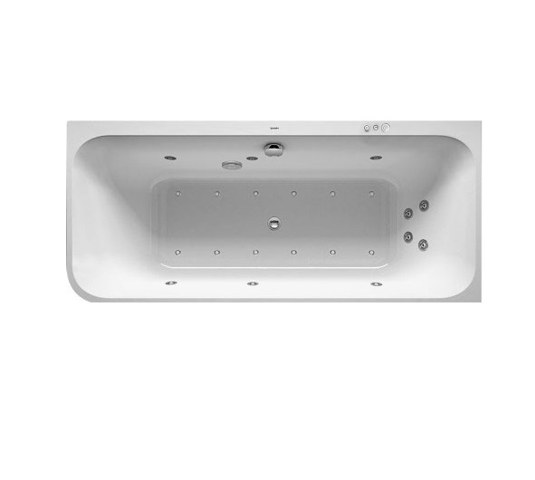 Ванна акриловая Duravit Happy D.2 Combi-System P гидромассажная 180х80 см белый 760317000CP1000