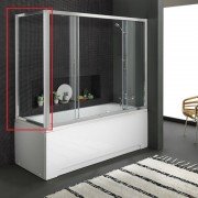 Шторка для ванны Kolpa San SQ Line TS 75/K 75х140 см одноэлементная профиль серебряный стекло прозрачное 513100