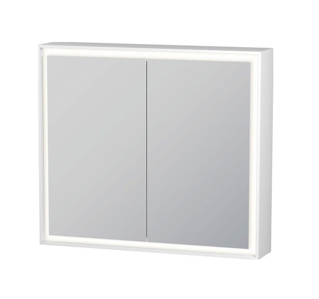 Зеркальный шкаф Duravit L-Cube подвесной 80х15,4 см белый LC755100000