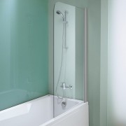 Шторка для ванны Kolpa San Quat TP 80/K 80х140 см профиль серебряный стекло прозрачное 516980