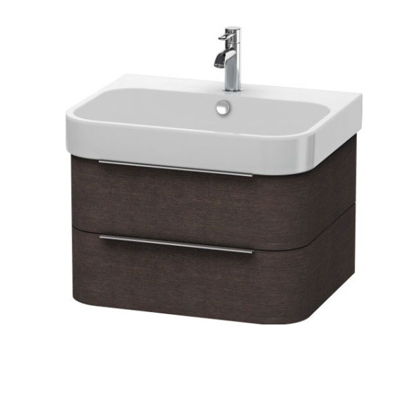 Тумба под раковину Duravit Happy D.2 подвесная 62,5х48 см ДСП темный дуб H2636407272