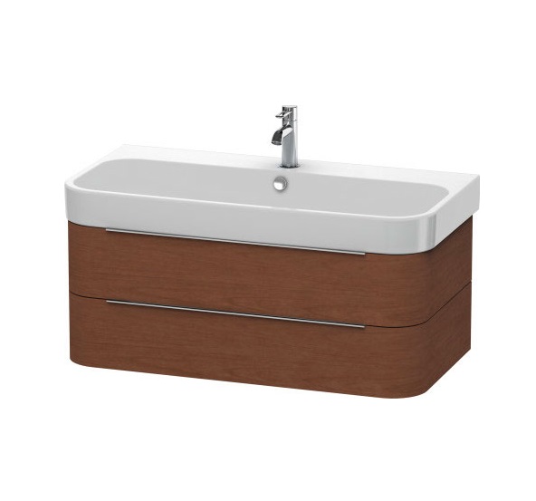 Тумба под раковину Duravit Happy D.2 подвесная 97,5х48 см ДСП американский орех H2636601313