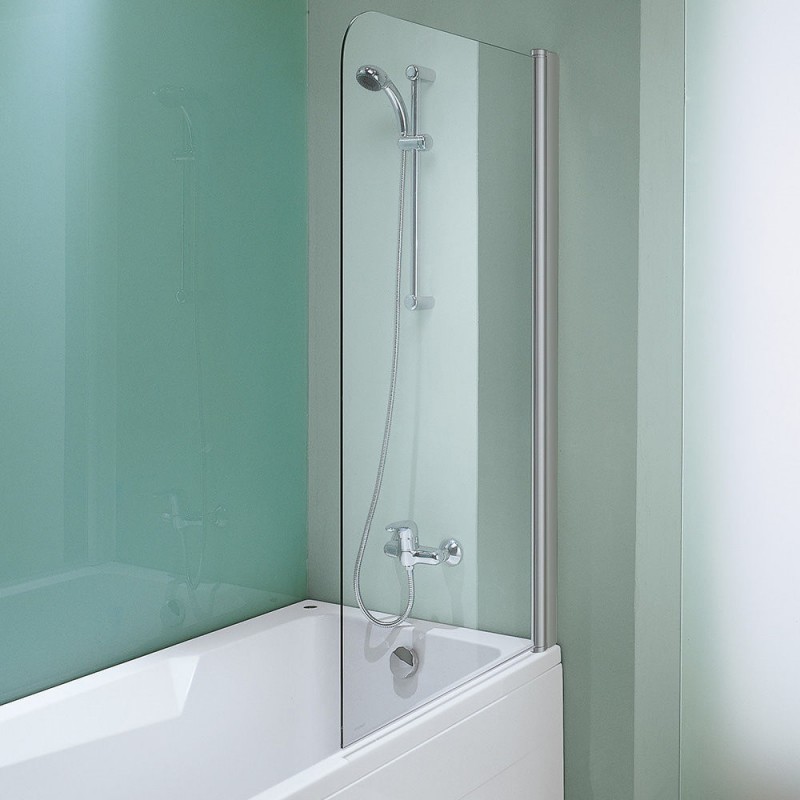 Шторка для ванни Kolpa San Quat TP 80/K 80х140 см профіль cрібний скло прозоре 516980