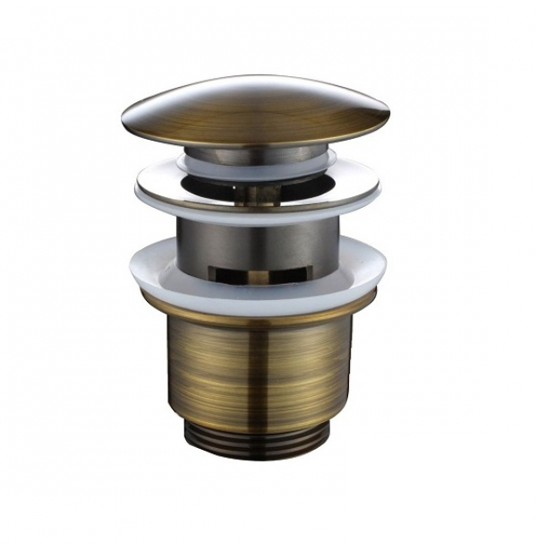 Донний клапан для раковини GRB Valvuleria Big Clic-Clac состаренная латунь 081199