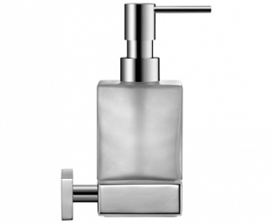 Дозатор для рідкого мила Duravit Karree підвісний матове скло/хром 0099541000