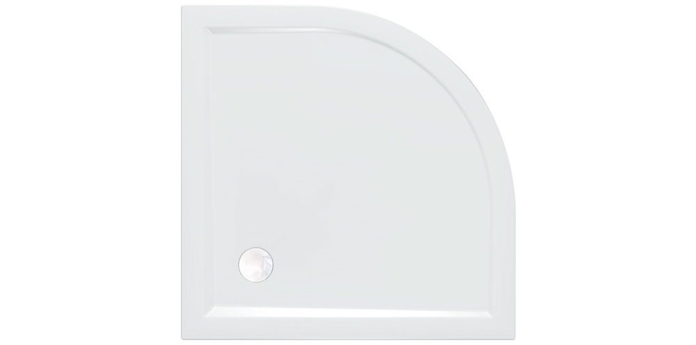 Душовий піддон чверть кола Kolpa San Macarena 100x100 см литий мармур білий з акриловою панеллю 534630