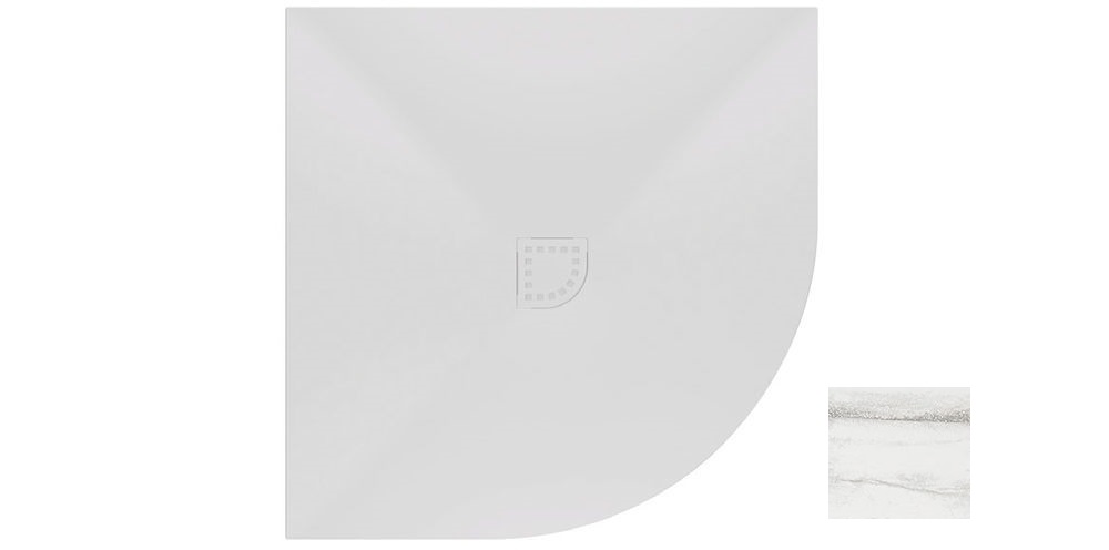 Душовий піддон чверть кола Kolpa San Lavolta 90 см R kerrock алебастр 561410