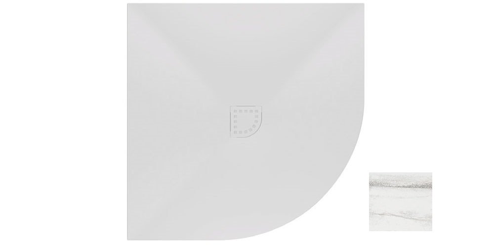 Душовий піддон чверть кола Kolpa San Lavolta 90 см R kerrock алебастр 561410