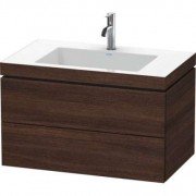 Тумба с раковиной Duravit L-Cube 80х48 см ДСП темный каштан LC6927O5353
