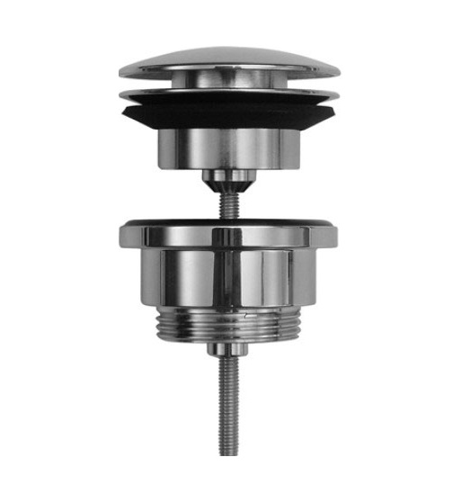 Донний клапан для раковини з переливом Duravit нажимний хром 0050521000