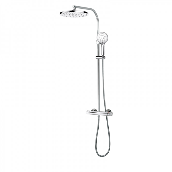 Душевая стойка для душа GRB Eco Prime фиксированная с термостатом хром 138200XL