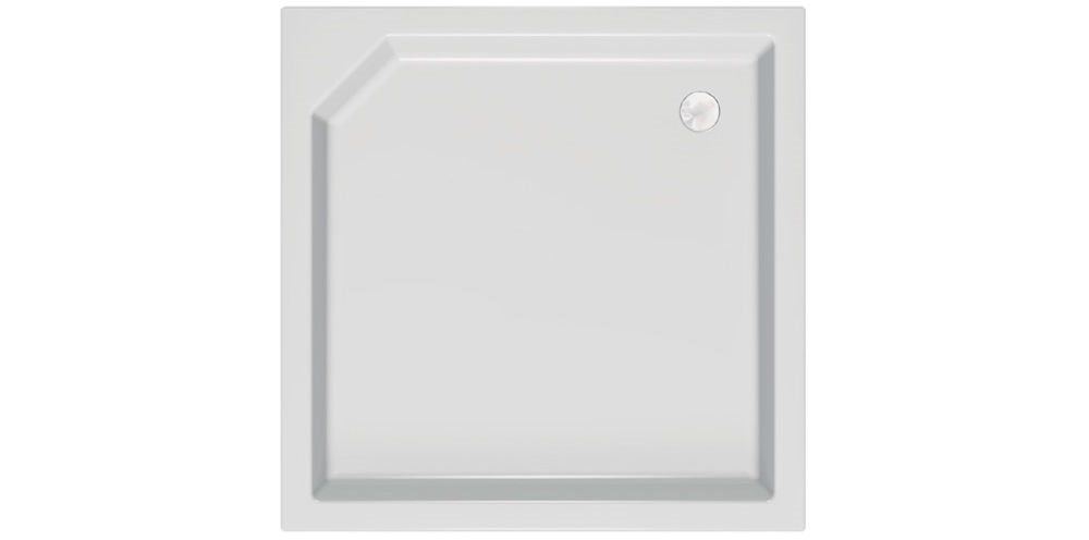 Душовий піддон Kolpa San Rock 80×80 см акрил білий з панеллю 902170