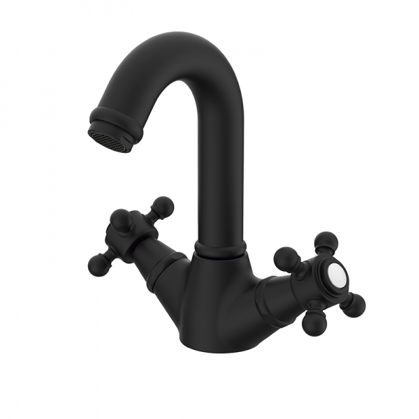 Смеситель для раковины GRB Clasica 1866 двухвентильный черный 211120