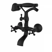 Смеситель для ванной GRB Clasica 1866 с душевой лейкой двухвентильный черный 206120