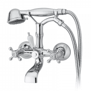 Змішувач для ванни GRB Clasica 1866 з душовою лійкою двухвентильний хром 206190