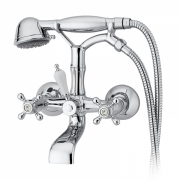 Смеситель для ванной GRB Clasica 1866 с душевой лейкой двухвентильный хром 206190