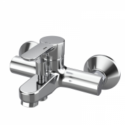 Смеситель для ванной GRB Eco Prime однорычажный с душевой лейкой  и стойкой хром 15228150