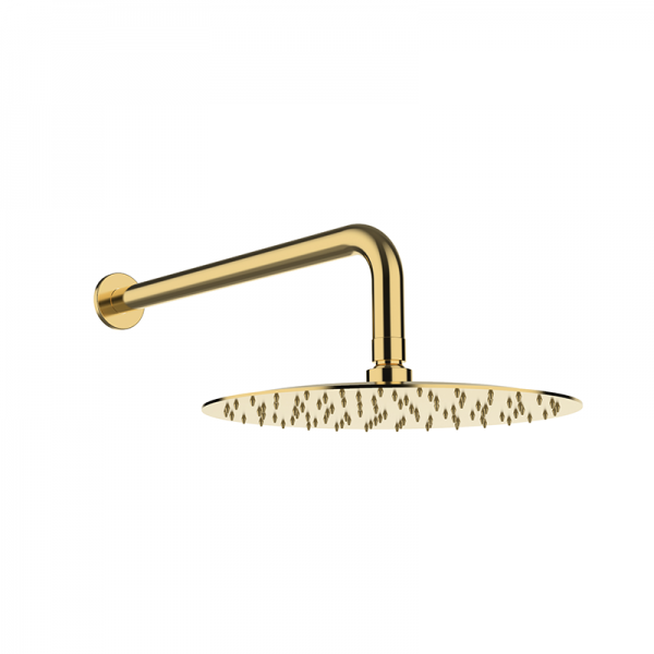 Верхний душ со стены GRB Hidromasaje Slim с кронштейном полированное золото 05028501