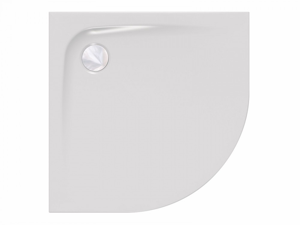Душовий піддон чверть кола Kolpa San Evelyn Tray R 90х90 см акрил білий з панеллю 593060