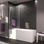 Шторка для ванны Huppe X1 75х140 см профиль хром прозрачное стекло Anti Plaque 131601.069.322