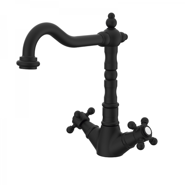 Смеситель для раковины GRB Clasica Retro двухвентильный черный 211720