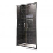 Душевая дверь Huppe X1 100х190 см сатиновый профиль/прозрачное стекло Anti Plaque 140907.069.322