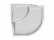 Душовий піддон чверть кола Kolpa San Bebop 90x90 см акрил білий з панеллю 788740