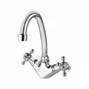 Смеситель для раковины GRB Clasica с автоматическим донным клапаном хром 214190