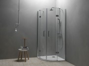 Душевой уголок четверть круга Kolpa San Atlas TKP 90/K 90x90 см профиль хром/прозрачное стекло 560220