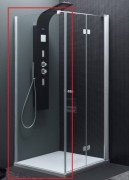 Стінка душова Kolpa-San Terra Flat TSV 90/K 90х200 см профіль хром/прозоре скло 513300