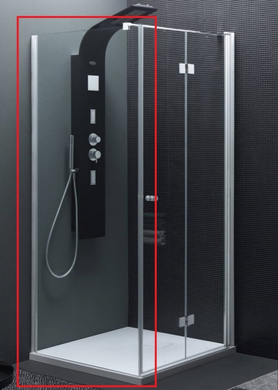 Стенка душевая Kolpa-San Terra Flat TSV 80/K 80х200 см профиль хром/прозрачное стекло 513290