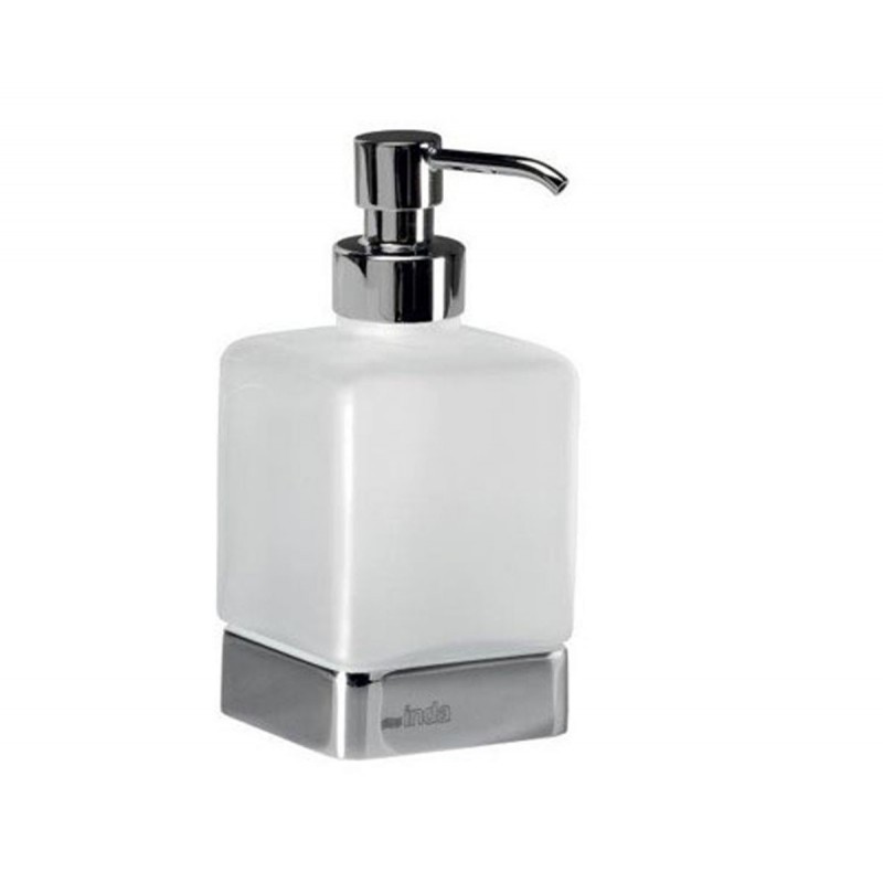Дозатор для рідкого мила Inda Lea настільний матове скло/хром A1812Z CR 21