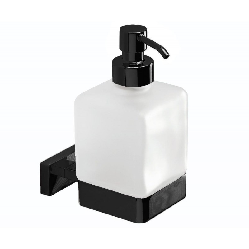 Дозатор для жидкого мыла Inda Lea подвесной матовое стекло/черный матовый A18120 NE 21