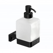 Дозатор для жидкого мыла Inda Lea подвесной матовое стекло/черный матовый A18120 NE 21
