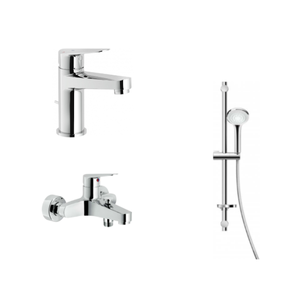 Комплект смесителей Blues для ванной 3 в 1 хром BS101111